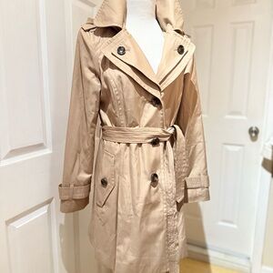 London Fog hooded Trench Coat NWOT